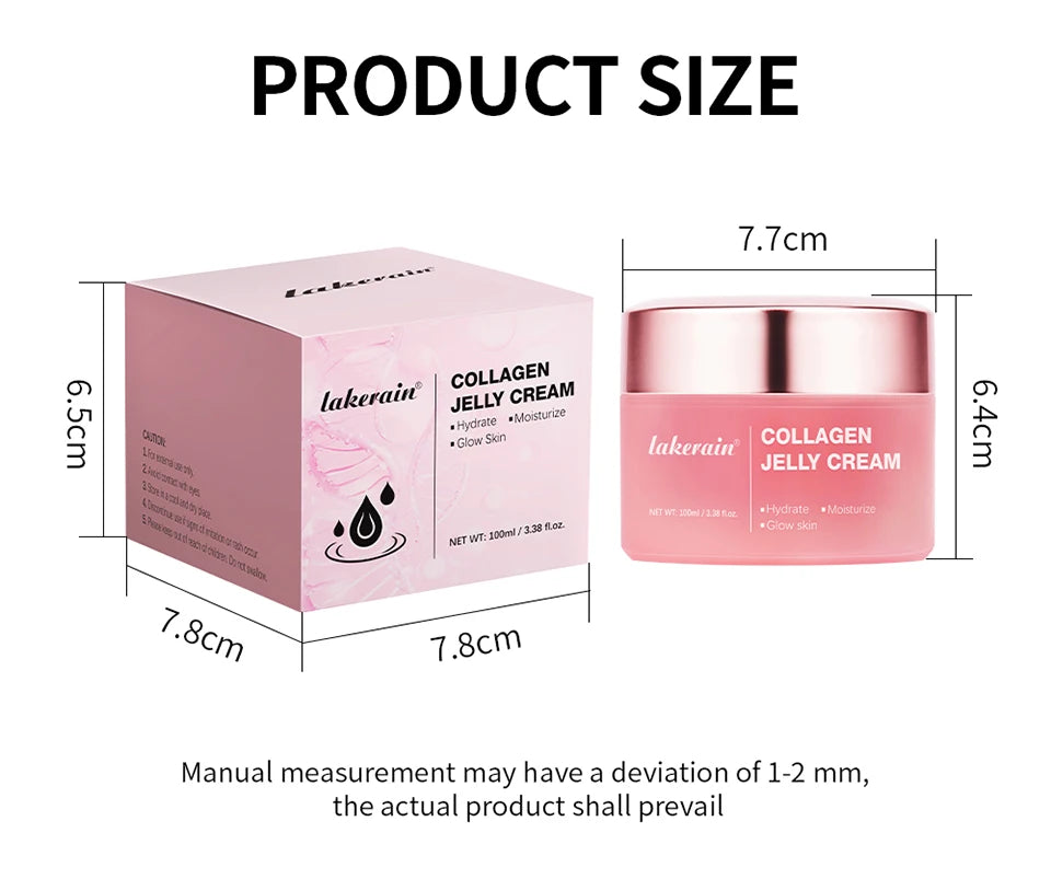 Moisturizing Collagen Jelly Cream Niacinamide Hydrolyzed Collagen Tightening Soothing Anti-Aging Firmness Hydration Skincare